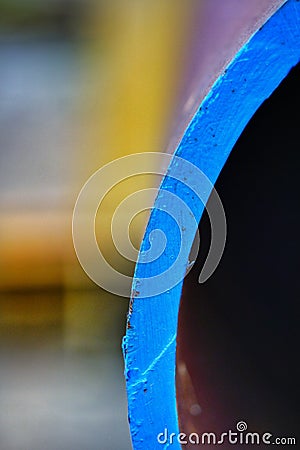 Thick steel hot rolled round tube Stock Photo