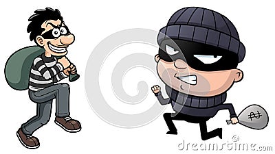 A thief robbery. Stock Photo