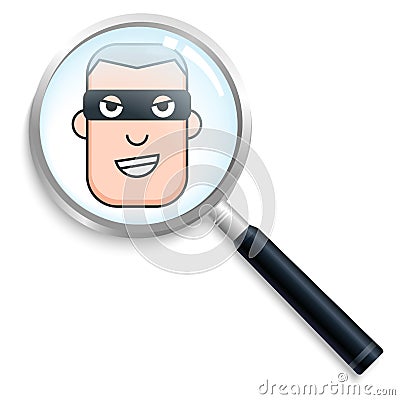 Thief search Vector Illustration