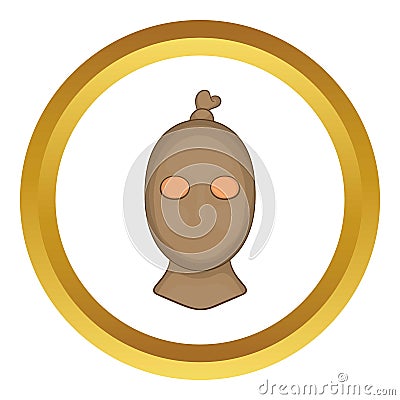 Thief with stocking over his head vector icon Vector Illustration