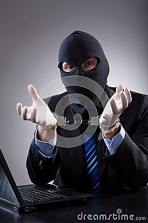 Thief at work Stock Photo