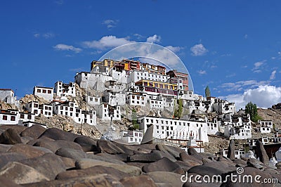 Thiksey monastery in Ladakh, India Stock Photo