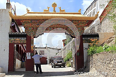 Thiksey Monastery, Ladakh,India. Editorial Stock Photo