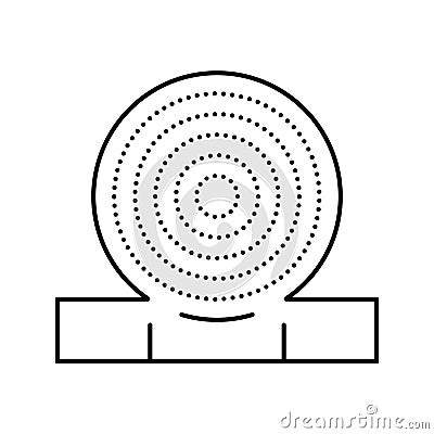 thimble ring embroidery hobby line icon vector illustration Cartoon Illustration