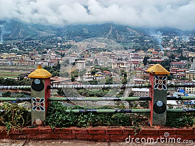 THIMPHU, BHUTAN - OCTOBER 2005: Capital of Bhutan. Editorial Stock Photo