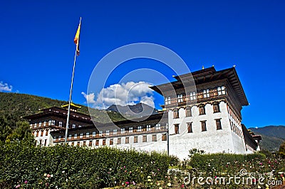 Thimphu Dzong Stock Photo