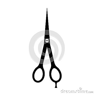 Thin barber scissors vector icon Vector Illustration