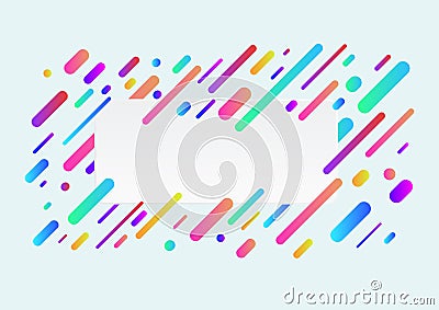 Thin bright neon lines banner layout template Vector Illustration