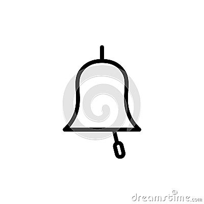 Thin line bell icon Stock Photo