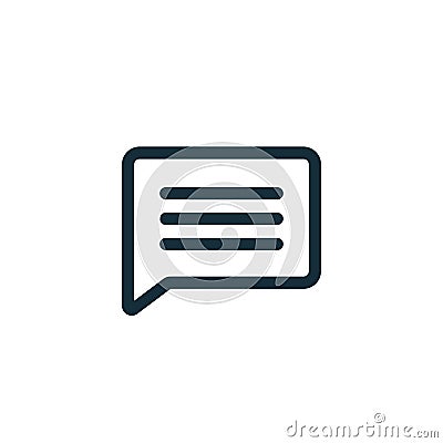 Thin line chat, speech, comment, chatting icon Stock Photo