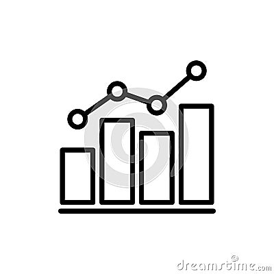 Thin line data analysis icon. Vector Illustration