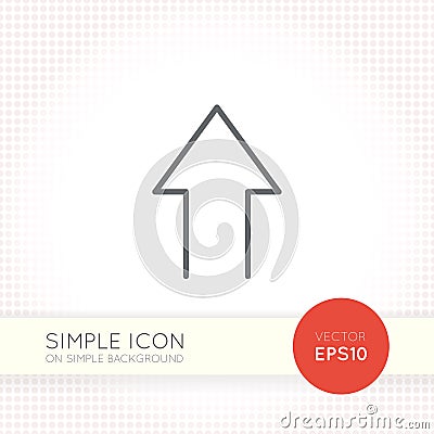 Thin line design vector universal arrow icon. Elements for user interface. Vector Illustration