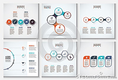 Thin line flat element for infographic. Vector Illustration