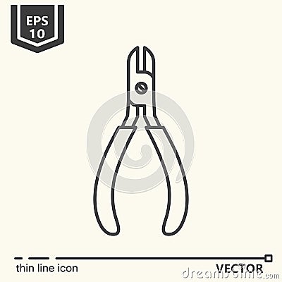 One icon - wire cutters Stock Photo