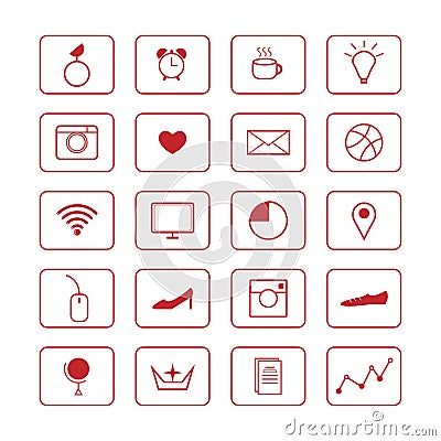 Thin line icons Vector Illustration