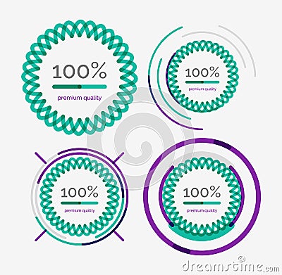 Thin line neat design logo set, premium quality Vector Illustration