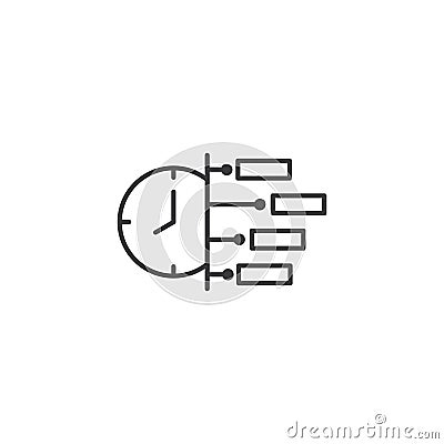 Line planning icon on white background Stock Photo