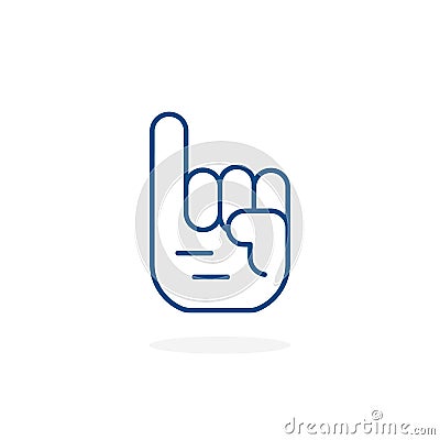 Thin line promise icon with pinky finger Vector Illustration