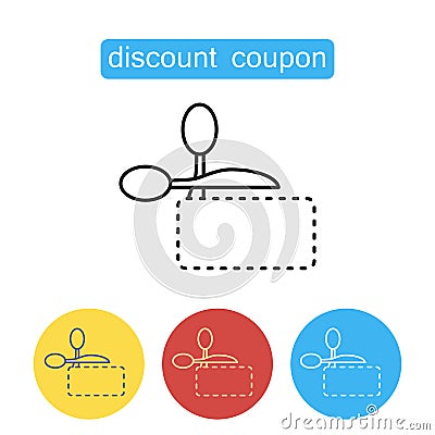 Scissors cuts discounts coupon. Vector Illustration