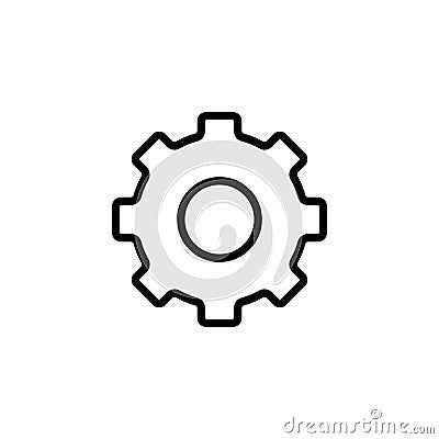 Thin line settings gear icon Stock Photo