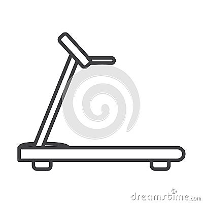 Thin line treadmill icon Vector Illustration