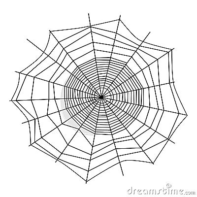 Thin lines spider web in trendy minimalism style Vector Illustration