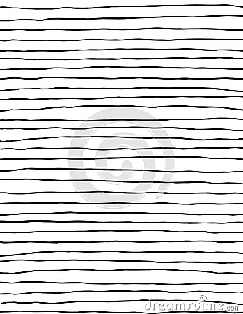 Thin modern wiggly black and white paintbrush stripes Stock Photo