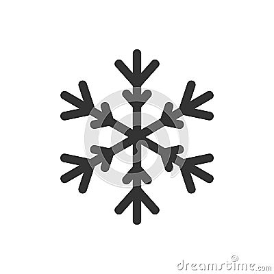Thin snowflake icon Vector Illustration