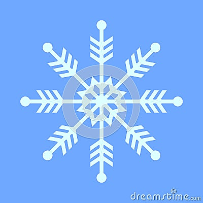 Thin Snowflake Symbol Vector Illustration Vector Illustration