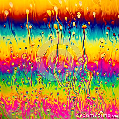 Thin soap film macro Stock Photo