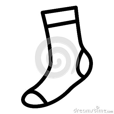 Thin sock icon, simple style Vector Illustration