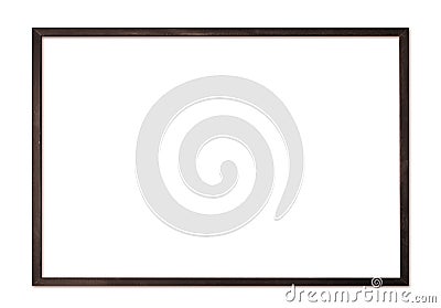 Thin wooden picture frame Stock Photo