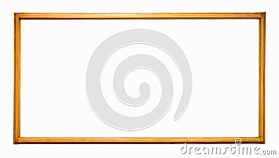 Thin wooden picture frame Stock Photo