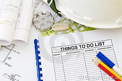 Things to do list Stock Photo
