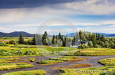 Thingvellir National Park - famous area in Iceland Stock Photo