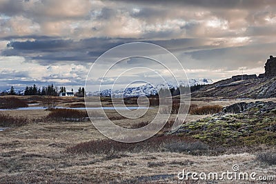 Thingvellir old parliament Iceland Stock Photo