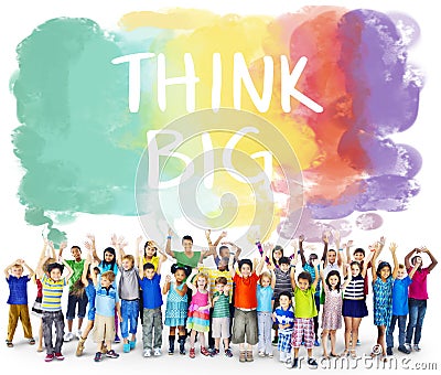 Think Big Attitude Creative Inspiration Optimism Concept Stock Photo