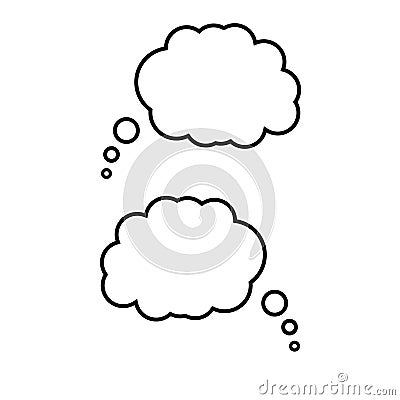 Think bubble vector icon. Trendy think bubble illustration symbol. Creative thought balloon sign. Cartoon Illustration
