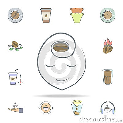 think about coffee icon. coffee icons universal set for web and mobile Stock Photo