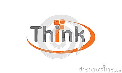 Think Communication Apps Technology Word Vector Illustration