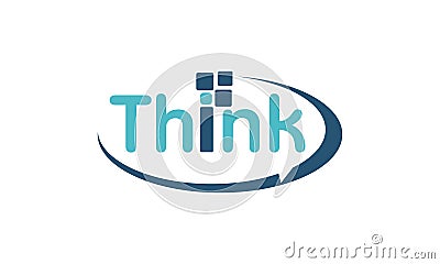 Think Communication Apps Technology Word Vector Illustration