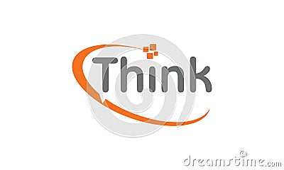 Think Communication Apps Technology Word Vector Illustration