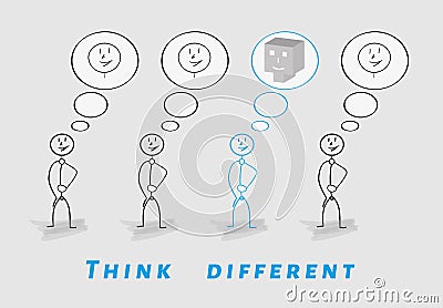 Think different, 2D vs 3D Vector Illustration