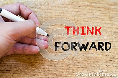 Think forward text concept Stock Photo