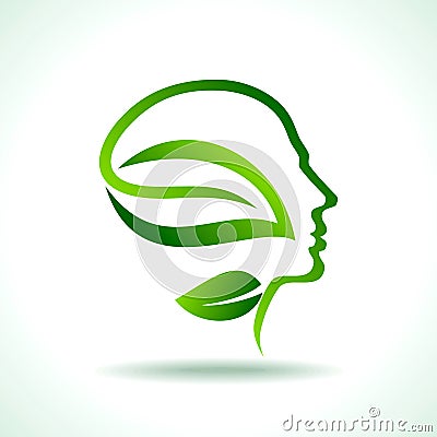 Think green save earth ecological concept Vector Illustration