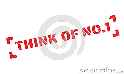 Think Of No.1 rubber stamp Vector Illustration