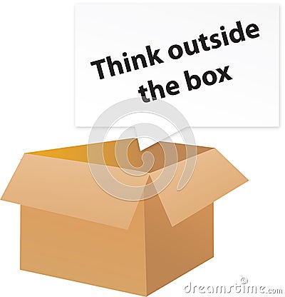 Think outside the box Vector Illustration