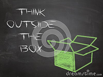 Think outside the box Stock Photo