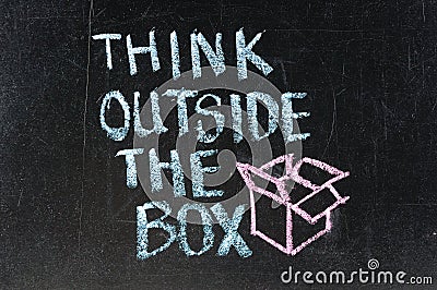 Think outside the box Stock Photo