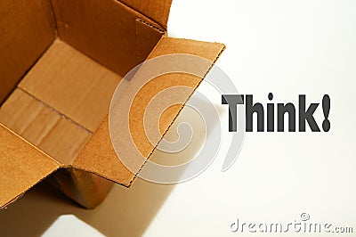 Think Outside the Box Stock Photo